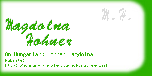 magdolna hohner business card